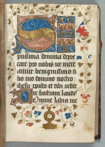 Livro de Horas (Uso de Metz): Fol. 27r, Iniciais Decoradas de Unknown artist