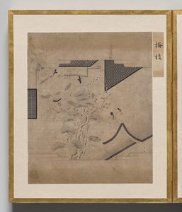 Ramo de Ameixa do Álbum de Ilustrações para o Conto de Genji de Unknown artist