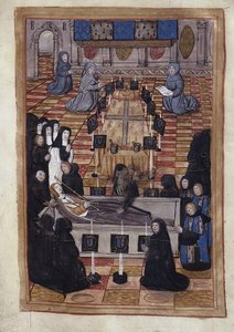 Enterro de Ana de Bretanha (1514) - Miniatura de Unknown artist