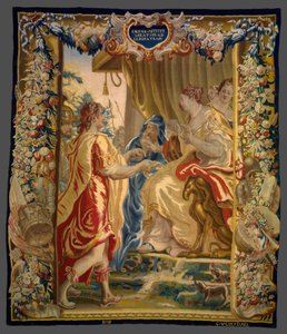 César envia um mensageiro a Cleópatra from A História de César e Cleópatra de Unknown artist