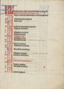 Página do calendário de Unknown artist