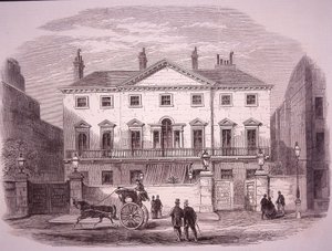 Casa de Cambridge em Piccadilly em 1860, casa do senhor Palmerston PM de Unknown artist