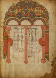 Página da tabela da Canon de Unknown artist