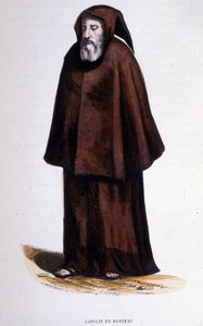 Capuchinho de casaco, gravura de um álbum sobre ordens religiosas, Paris de Unknown artist