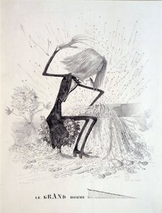 Desenho animado representando o compositor Franz Liszt (1811-1886) de Unknown artist