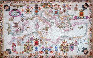 Mapa de todo o Mediterrâneo de Unknown artist