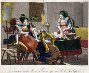 Parto na Grécia - gravura, final do século XIX de Unknown artist
