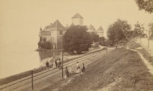 [Castelo de Chillon no Lago de Genebra] de Unknown artist