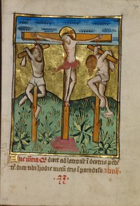 Cristo crucificado entre os dois ladrões de Unknown artist