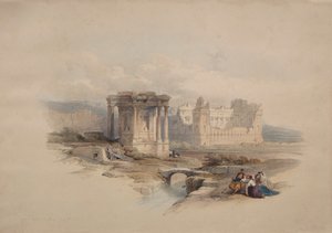 Templo circular em Baalbec de Unknown artist