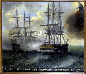 Choque das frotas bretã e holandesa "Voeu des Arzonais de Unknown artist