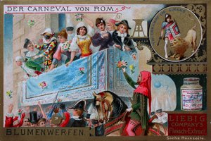Série de fotografias de coleccionadores O Carnaval de Roma, A Atirar Flores de Unknown artist