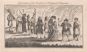 Continuação da procissão dos personagens de Shakespeare de Unknown artist