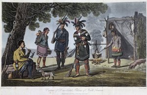 Fantasias de índios Domiciliados da América do Norte, por Heriot, George (1766-1844) de Unknown artist