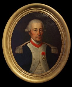 Conde Laurent de Migot, tenente-coronel do regimento dos dragões de Artois, finais do século XVIII (óleo sobre tela) de Unknown artist