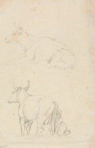 Vacas e Dama de Leite de Unknown artist