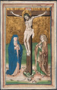 Crucificação com a Virgem Maria e São João (reto); Saint Sebald com os doadores Paul Volkmayr e Sebald Schreyer (verso) de Unknown artist