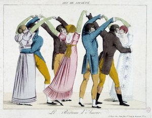 Movimento de dança chamado "O Berço do Amor", início do século XIX de Unknown artist