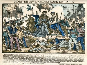Morte de Denis Auguste Affre, arcebispo de Paris de Unknown artist