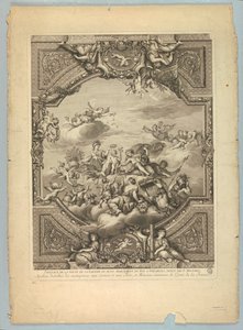 Decorações de Lebrun e Mignard no Palácio de Versalhes de Unknown artist