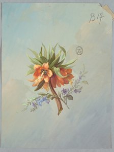Design para papel de parede e têxteis: flores de Unknown artist