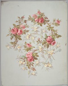 Design para papel de parede e têxteis: flores de Unknown artist