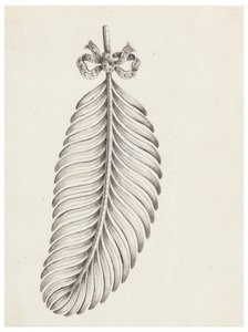 Design para um broche em forma de pena de Unknown artist