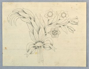 Design para um broche com flores de Unknown artist