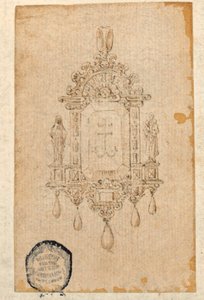 Design para um pingente em forma de nicho de Unknown artist