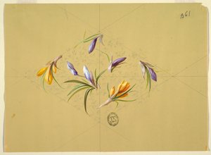 Designs para papel de parede e têxteis: flores de Unknown artist