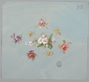 Designs para papel de parede e têxteis: flores de Unknown artist