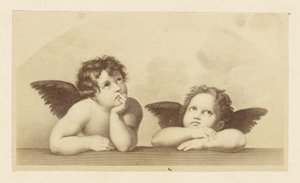 [Pormenor de querubim da "Madona Sistina" de Rafael] de Unknown artist