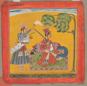 Dipak Raga, uma das trinta e seis melodias (Ragamala): personificando o amor de Unknown artist