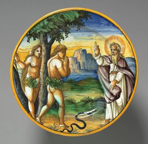 Prato que descreve a expulsão de Unknown artist