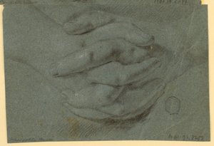 Desenho: Um estudo para mãos dobradas de Unknown artist