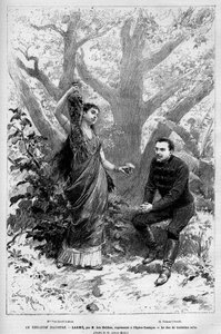 Duo do terceiro acto com a cantora Marie van Zandt da ópera "Lakme" de Leo Delibes, Edmond Gondinet e Philippe Gille actuou pela primeira vez em 14 de Abril de 1883 na Opera Comique em Paris. Gravação em "Le Monde illustrious" 1883. Colega particular de Unknown artist