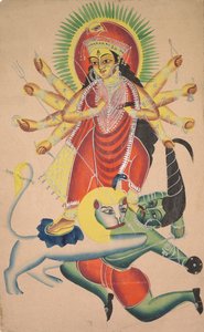 Durga Matando O Demônio Mahisha de Unknown artist