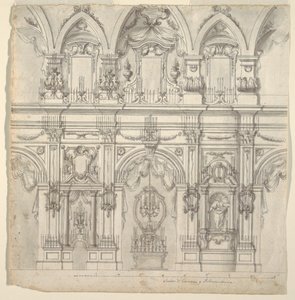 Elevação da nave de uma igreja de Unknown artist