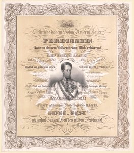 Imperador da Áustria Ferdinando I (impressão) de Unknown artist