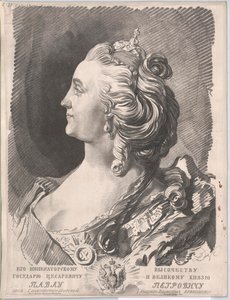 Imperatriz da Rússia Catarina II (gravura) de Unknown artist