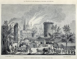 Incêndio da Catedral de São André, Bordeaux, 25 de Agosto de Unknown artist