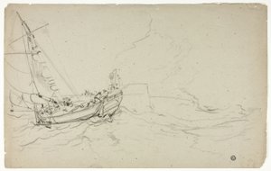 Barcos de pesca no mar de Unknown artist