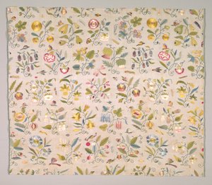 Painel floral, provavelmente de uma cortina de Unknown artist