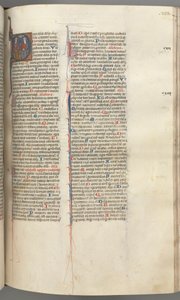 Fol. 233r, Salmo 109, inicial D historiada, Deus Pai e Filho, o Espírito Santo entre eles de Unknown artist