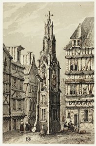 Torre da fonte na cidade velha de Unknown artist