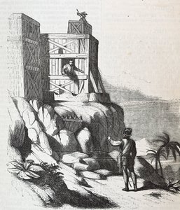 Francisco Roldan falando com Adelantado Bartholomew Columbus na ilha de Hispaniola, em Fort Concepción, em 1497 de Unknown artist