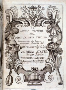 Frontispício de Il musico testore de Zaccaria Tevo de Unknown artist