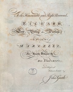 Frontispício de “” Os salmos ”” de Benedetto Marcello de Unknown artist