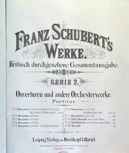 Frontispício de partitura de várias tomadas de posição de Franz Schubert de Unknown artist