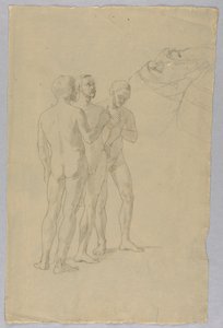 Grupo de três nus masculinos de Unknown artist